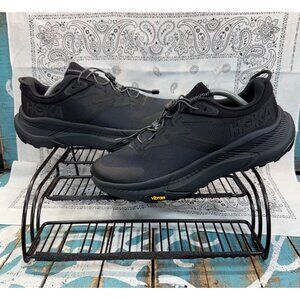 Hoka One One 1123153-BBLC Transport Vibram/Cordura Black Running ShoesMens Sz 8D